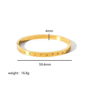 IG Style Individualistic Diamond Inlay Hand Ring Bangles