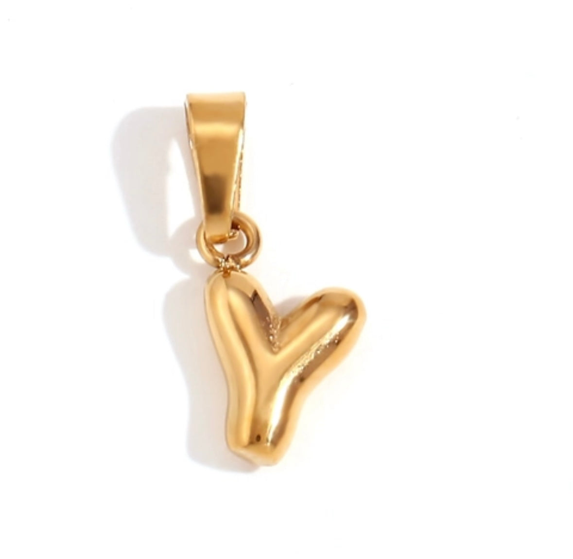 Puffy Initial Charm