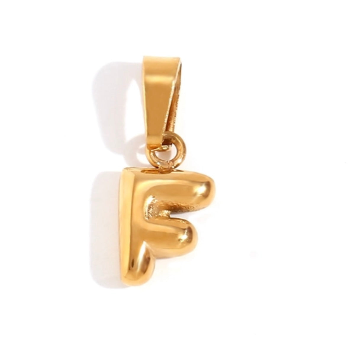 Puffy Initial Charm