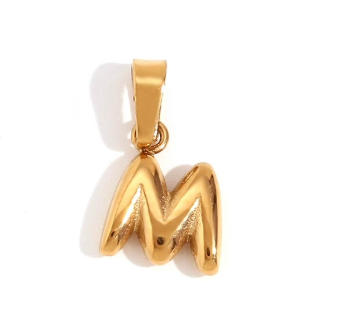 Puffy Initial Charm