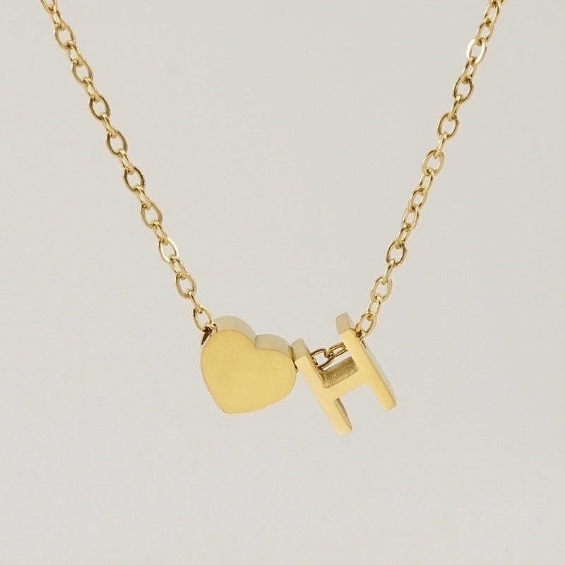 Personalized Initial Necklace – White Gold Plated & Gold Plated