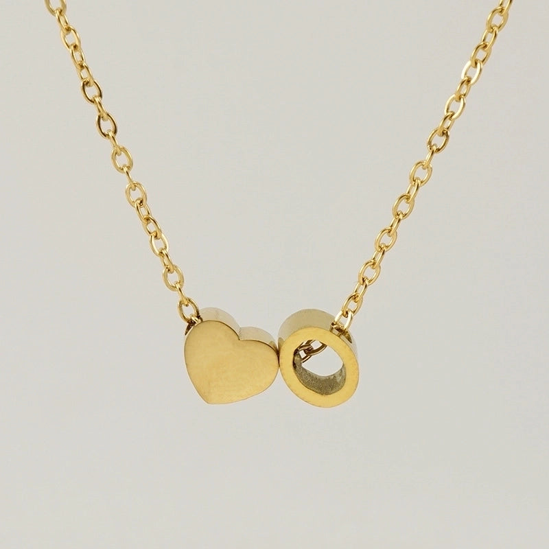 Personalized Initial Necklace – White Gold Plated & Gold Plated