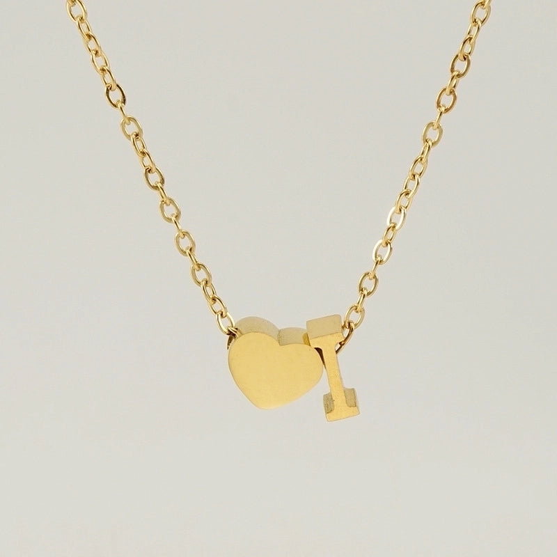 Personalized Initial Necklace – White Gold Plated & Gold Plated