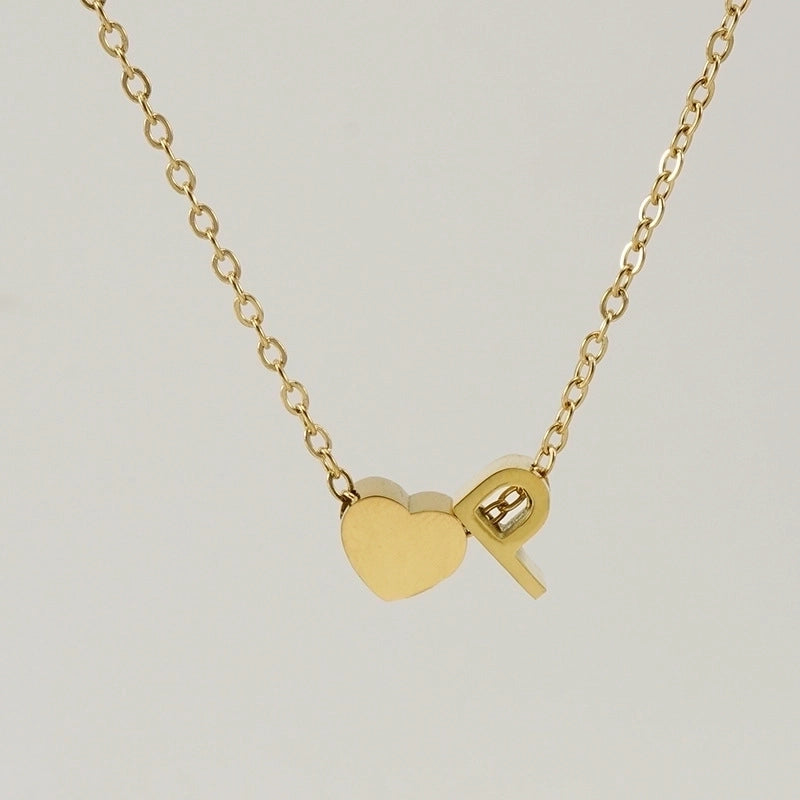 Personalized Initial Necklace – White Gold Plated & Gold Plated