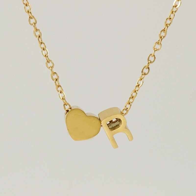 Personalized Initial Necklace – White Gold Plated & Gold Plated