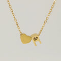 Stylish Letter Pendant Necklace - Gold Plated 18k