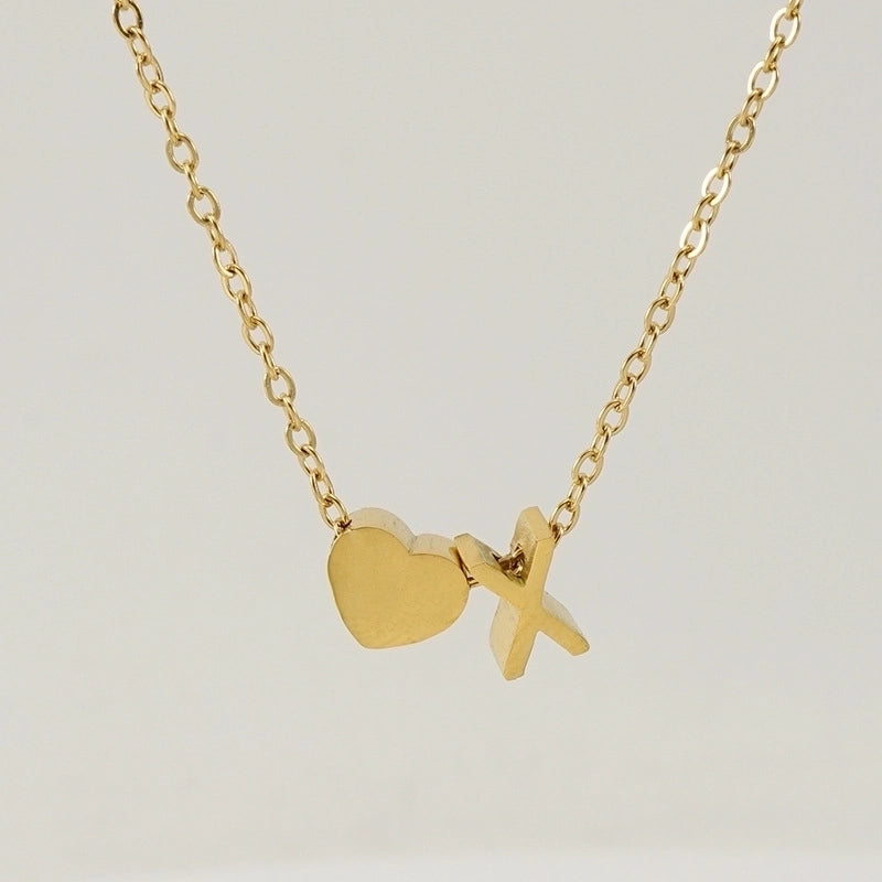 Personalized Initial Necklace – White Gold Plated & Gold Plated