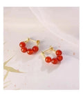 Sweet Fruit & Bow Fashion Earrings - Grape & Tachibana Design