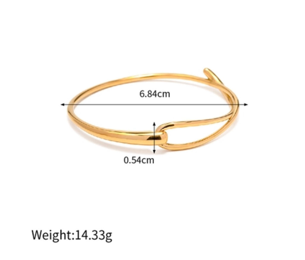 Infinity golden bangle