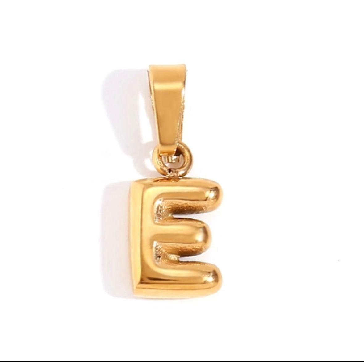 Puffy Initial Charm