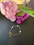 Pearl Bracelet 18k gold plated with tag