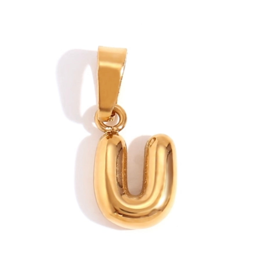 Puffy Initial Charm