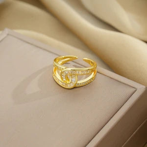 Round Ring - 18K Gold Plated Titanium Steel - BOGO