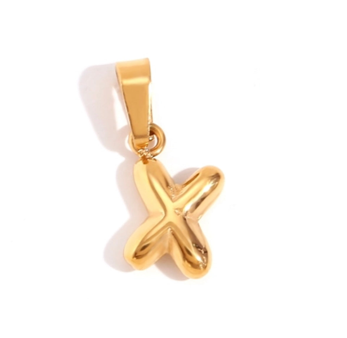 Puffy Initial Charm