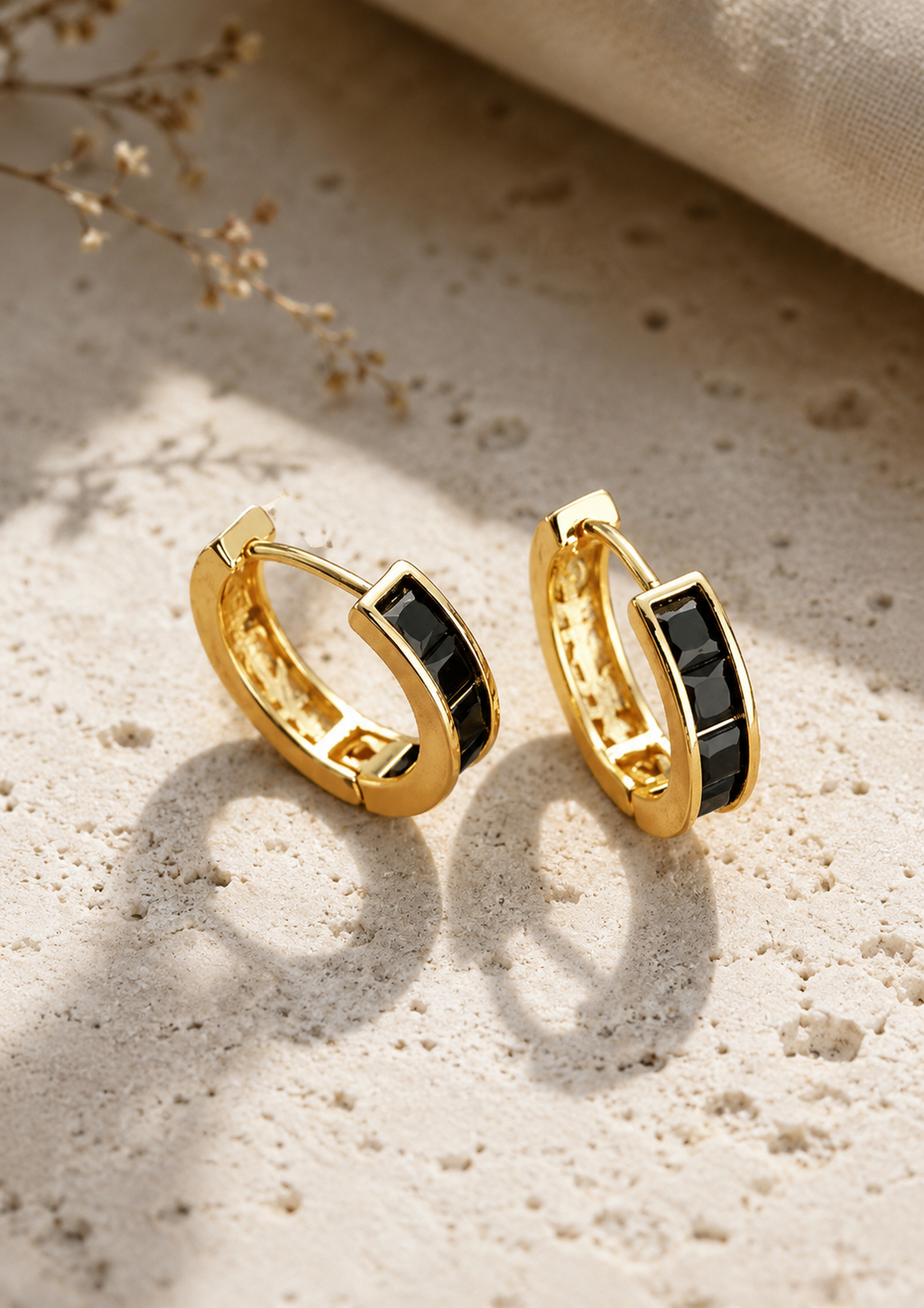 Midnight Luxe Hoops
