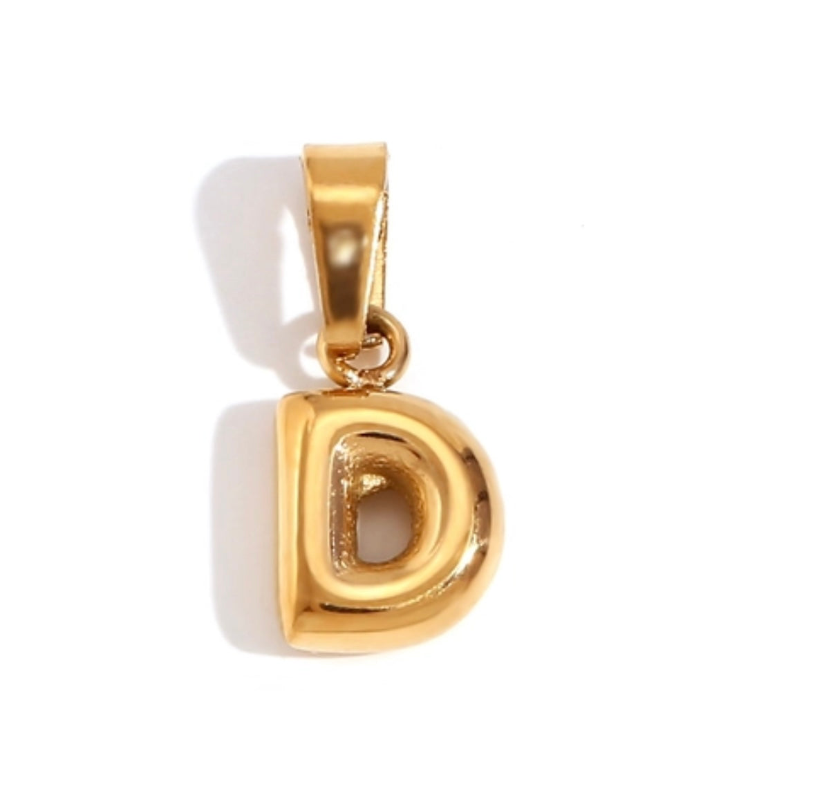 Puffy Initial Charm