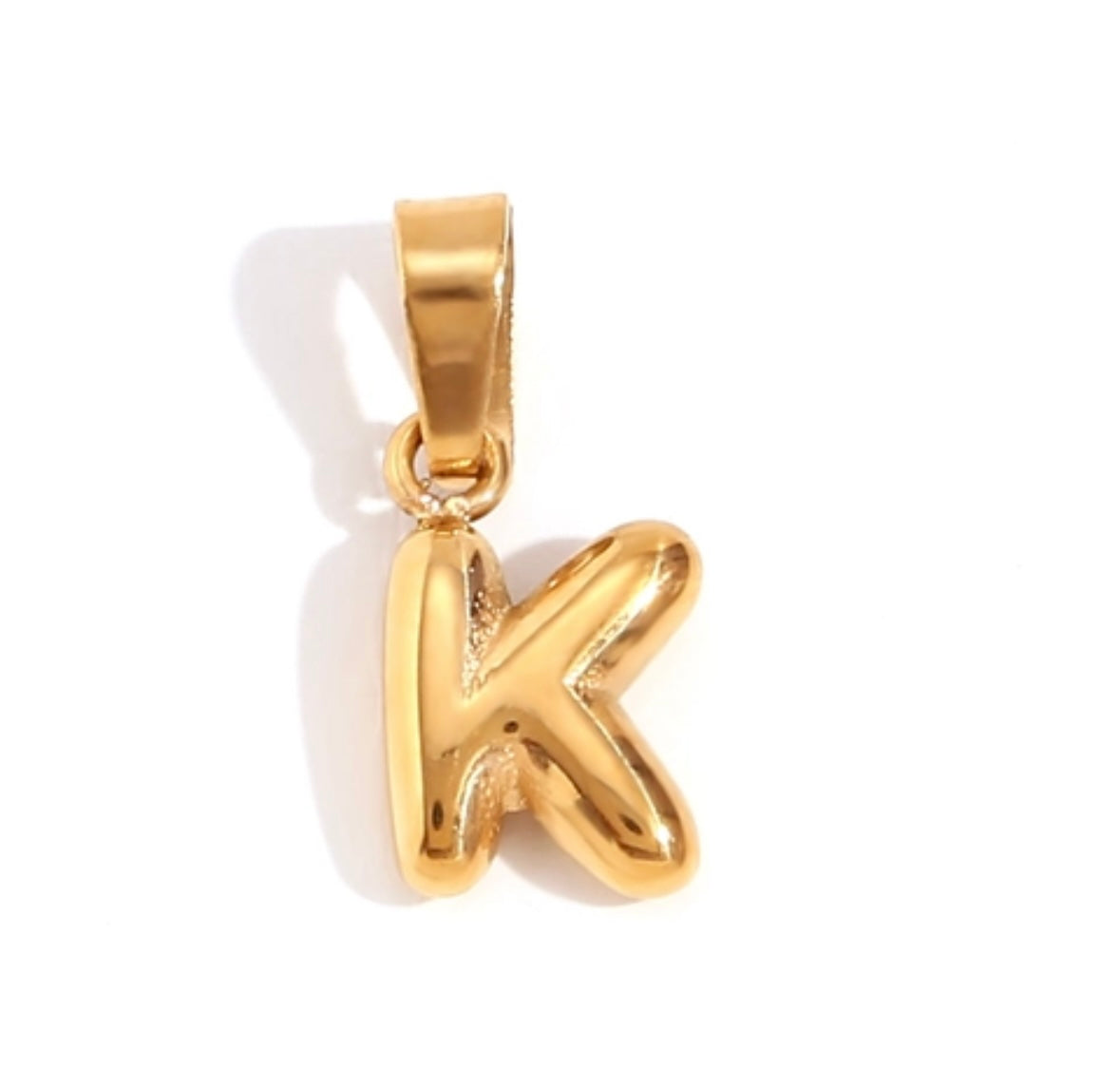 Puffy Initial Charm