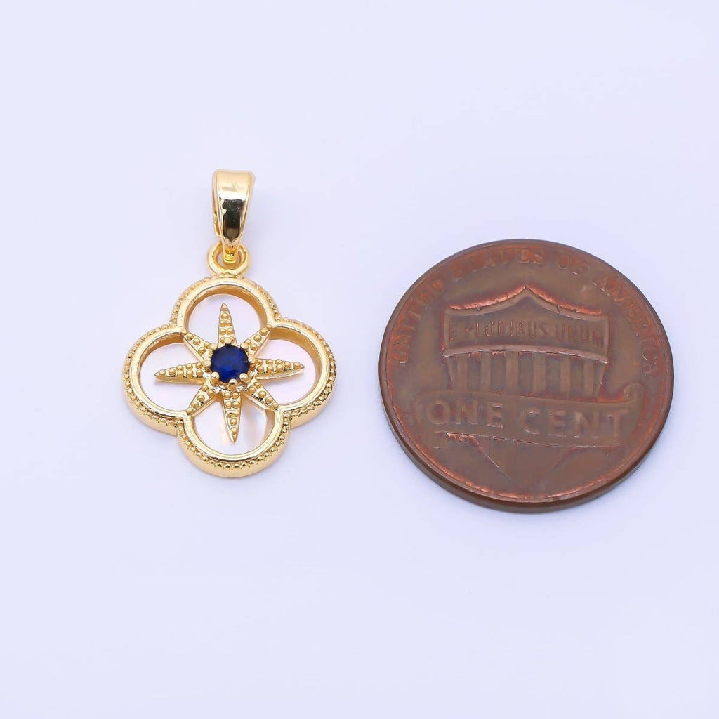 Midnight Clover Star Pendant-24K Gold Filled