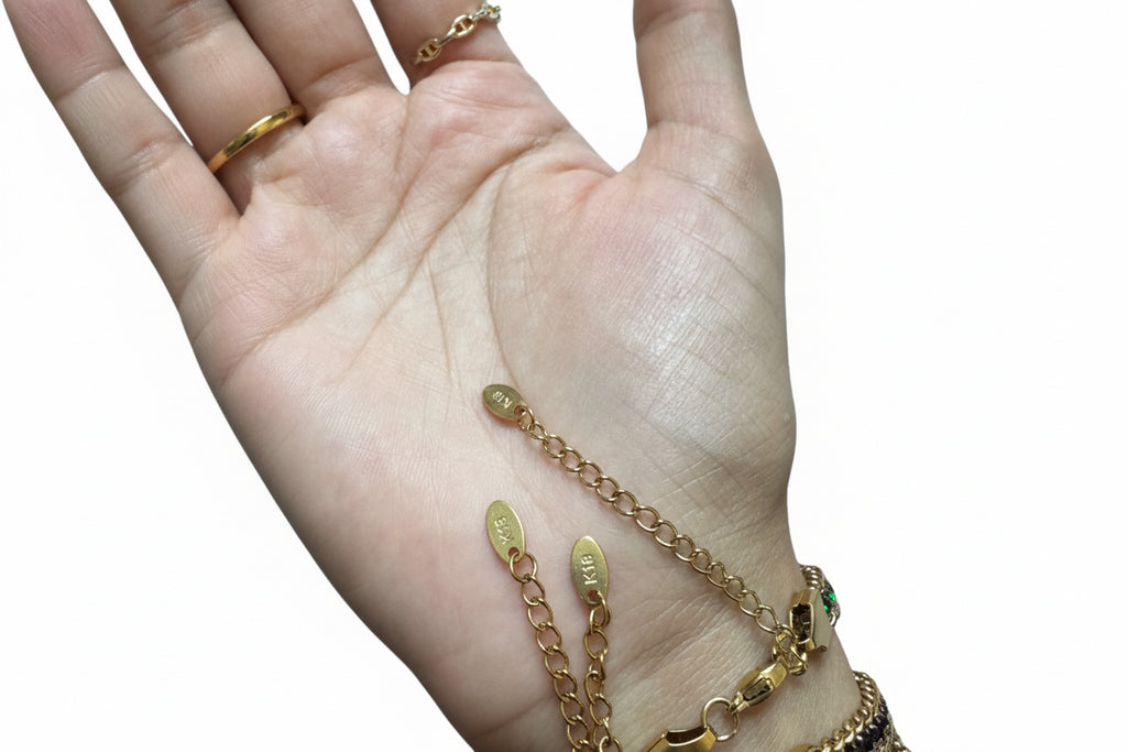 Gold Iced Out Tennis Bracelet
