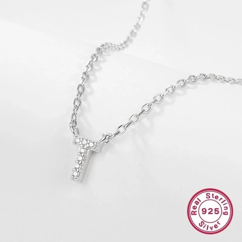 Personalized Initial Necklace – White Gold Plated & Gold Plated