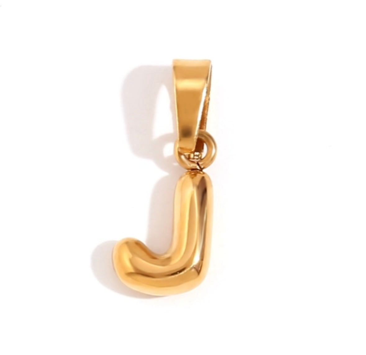 Puffy Initial Charm