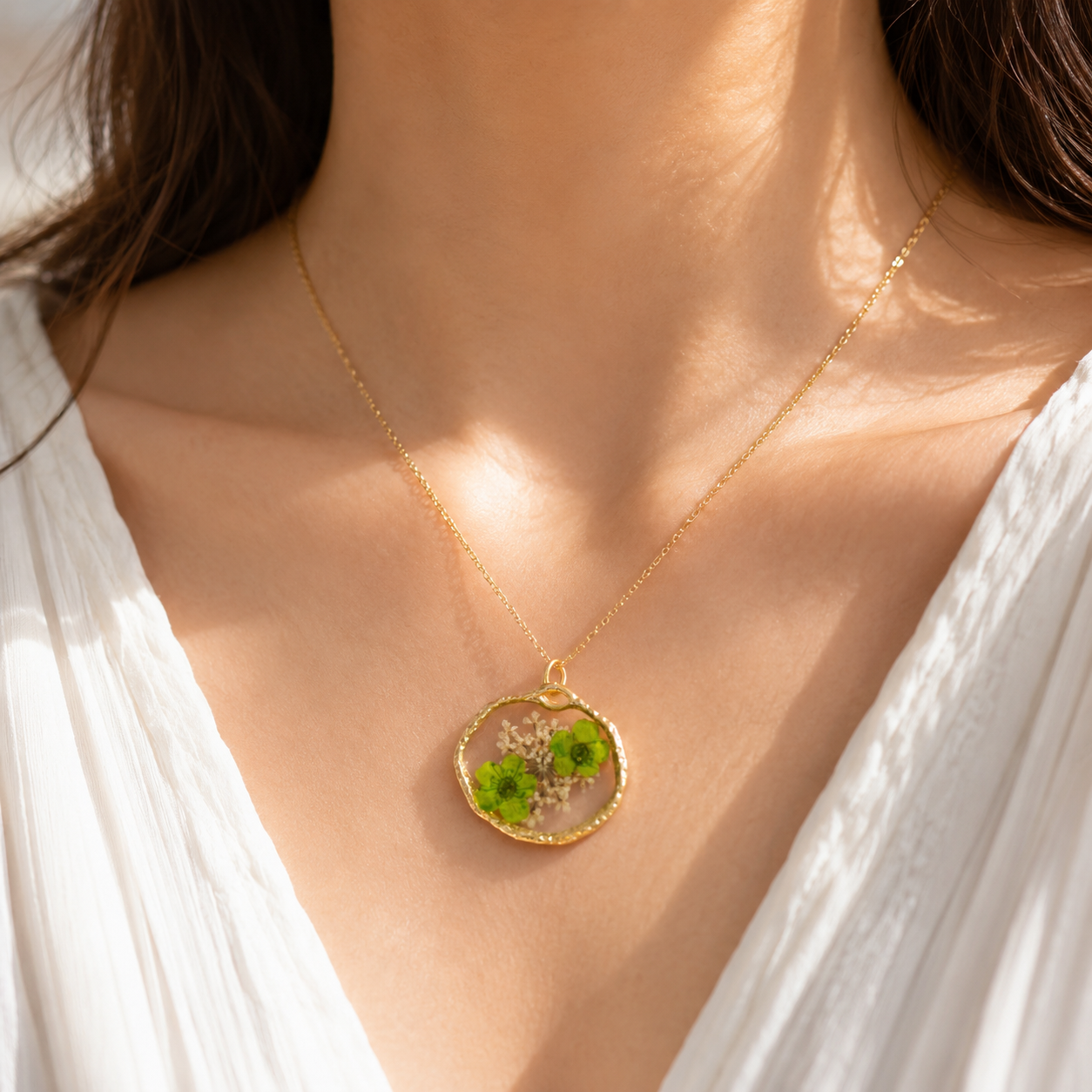 Petal Halo Charm – 18K Gold Filled