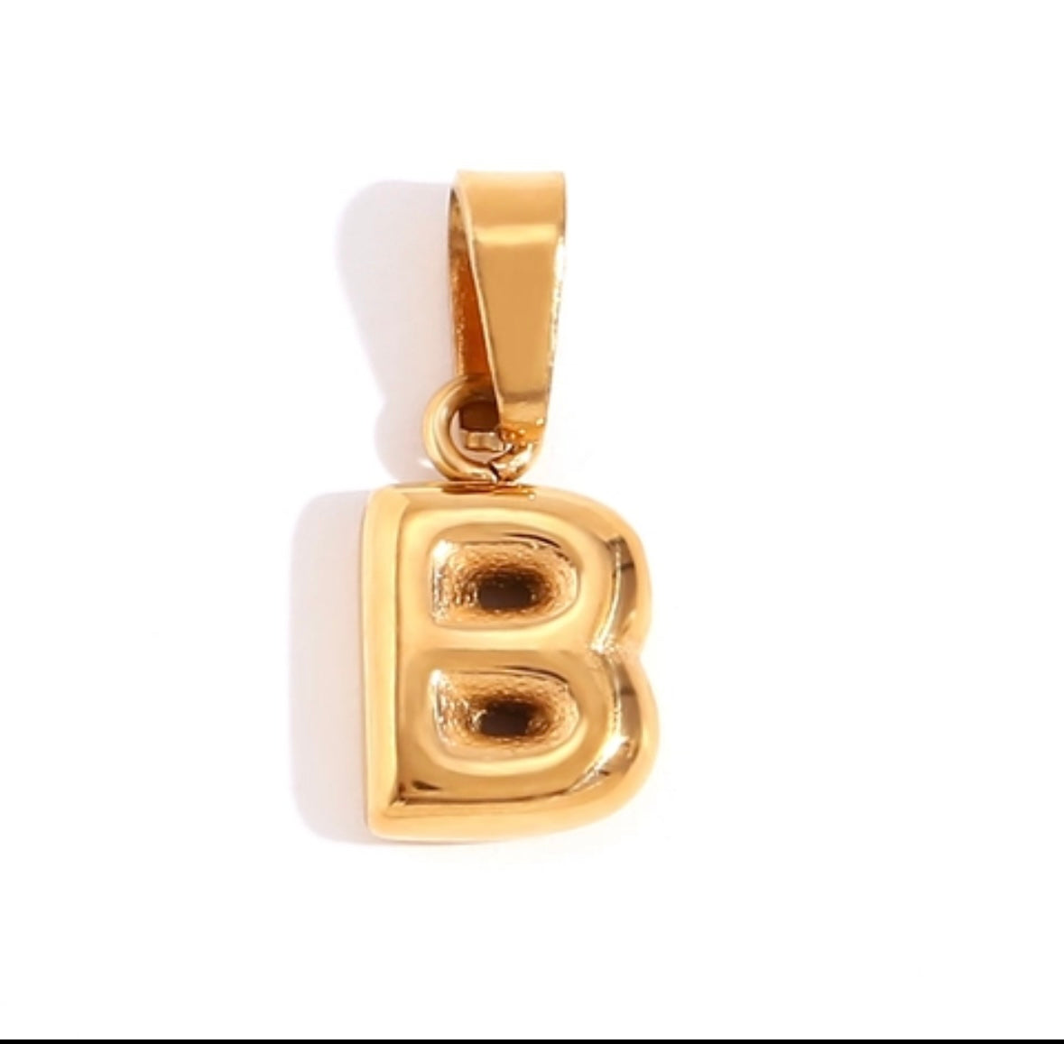 Puffy Initial Charm