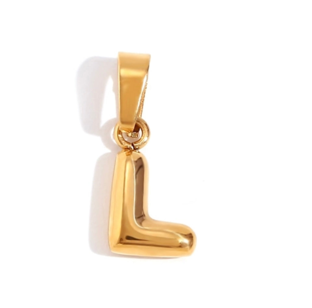 Puffy Initial Charm