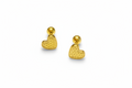 Auric Textured Heart Studs