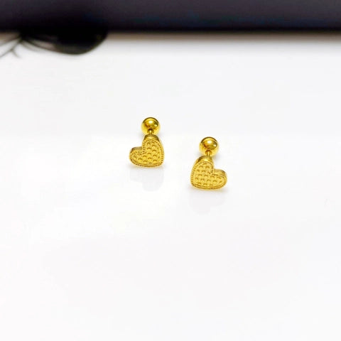Auric Textured Heart Studs