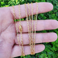 Luna Paperclip Chain Necklace-24K Gold Filled