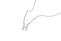 Personalized Initial Necklace – White Silver Plated