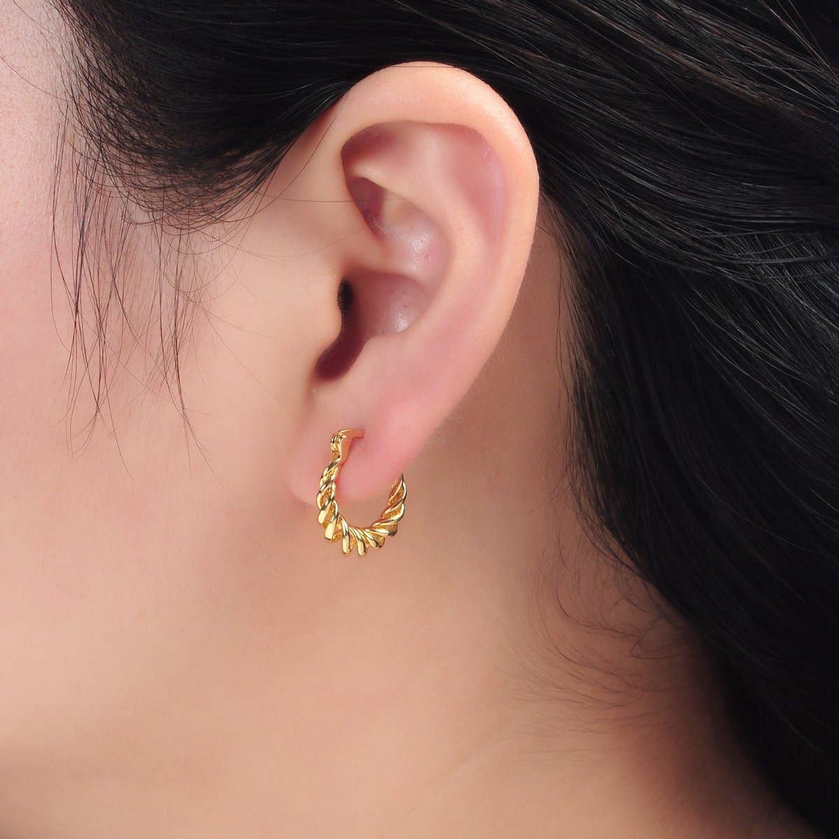 Golden Twist hoops-24K Gold Filled