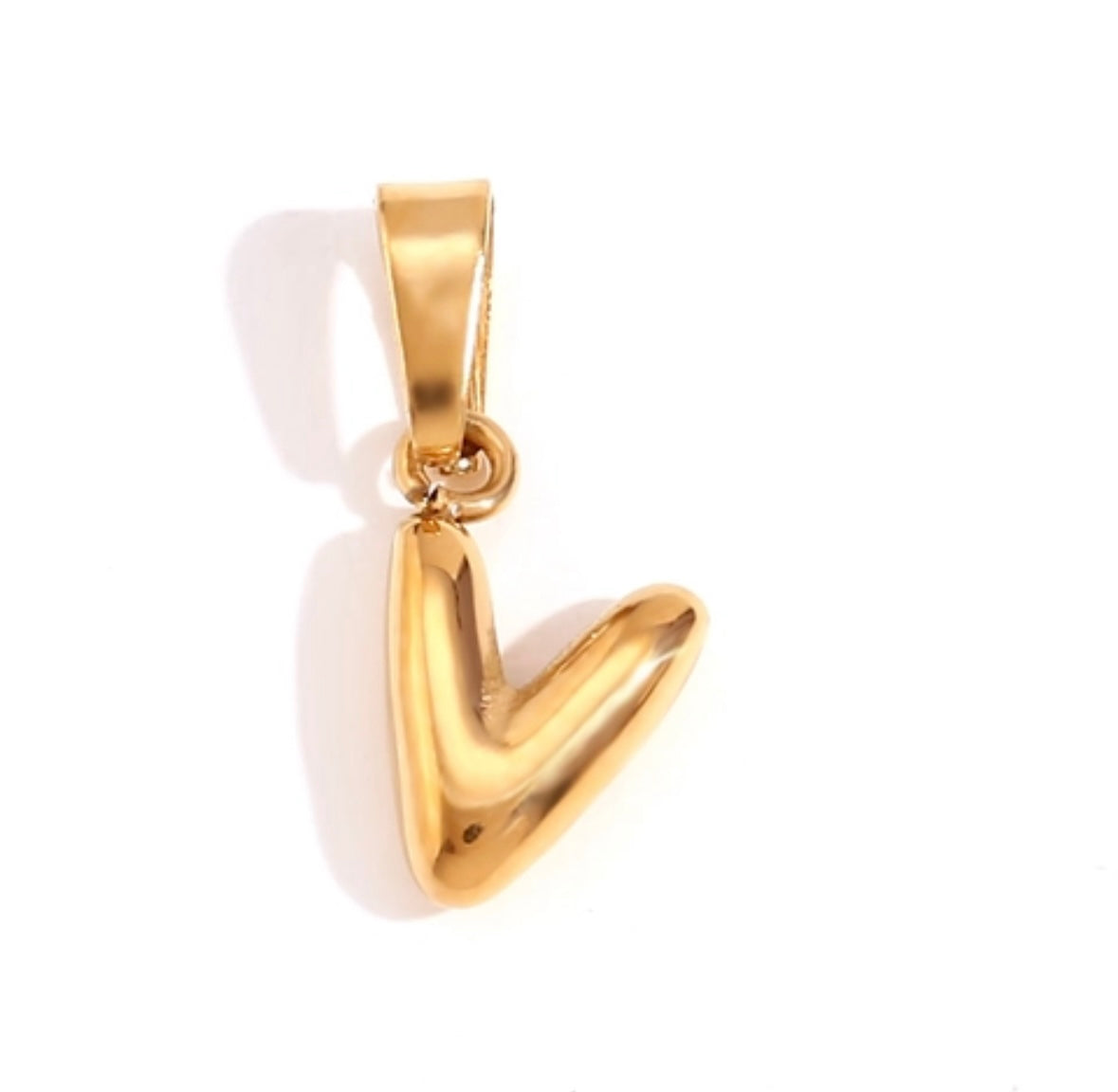 Puffy Initial Charm