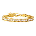 Gold Iced Out Tennis Bracelet