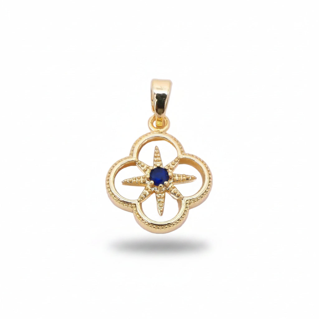 Midnight Clover Star Pendant-24K Gold Filled