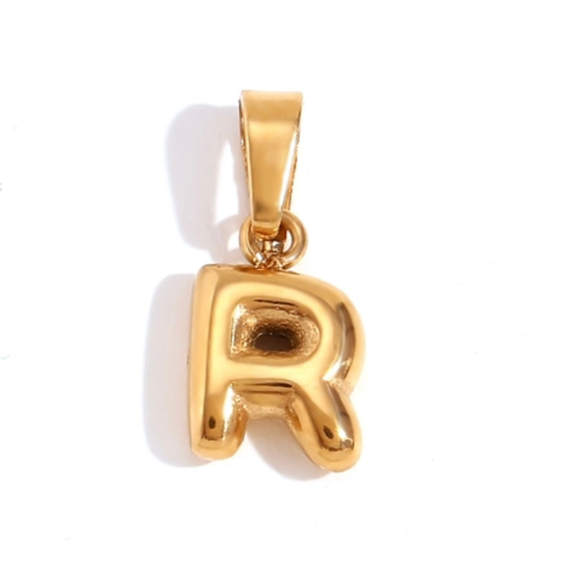 Puffy Initial Charm