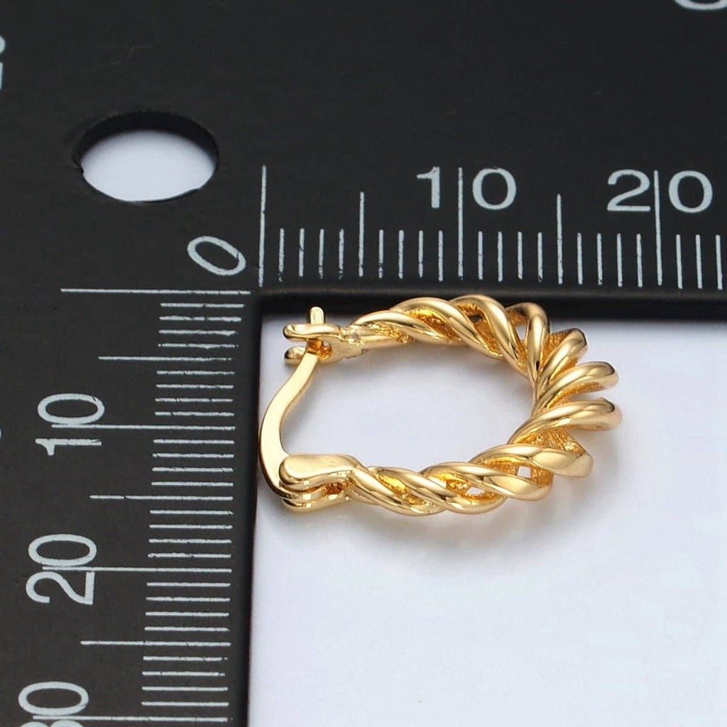 Golden Twist hoops-24K Gold Filled