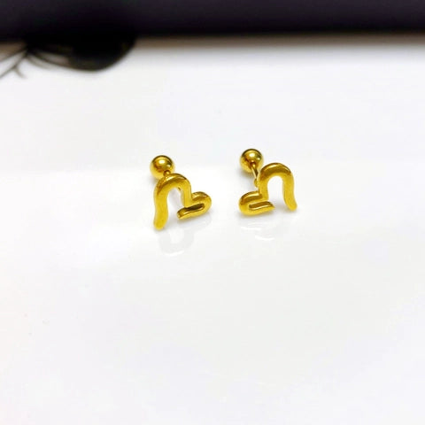 Auric Wave Heart Studs
