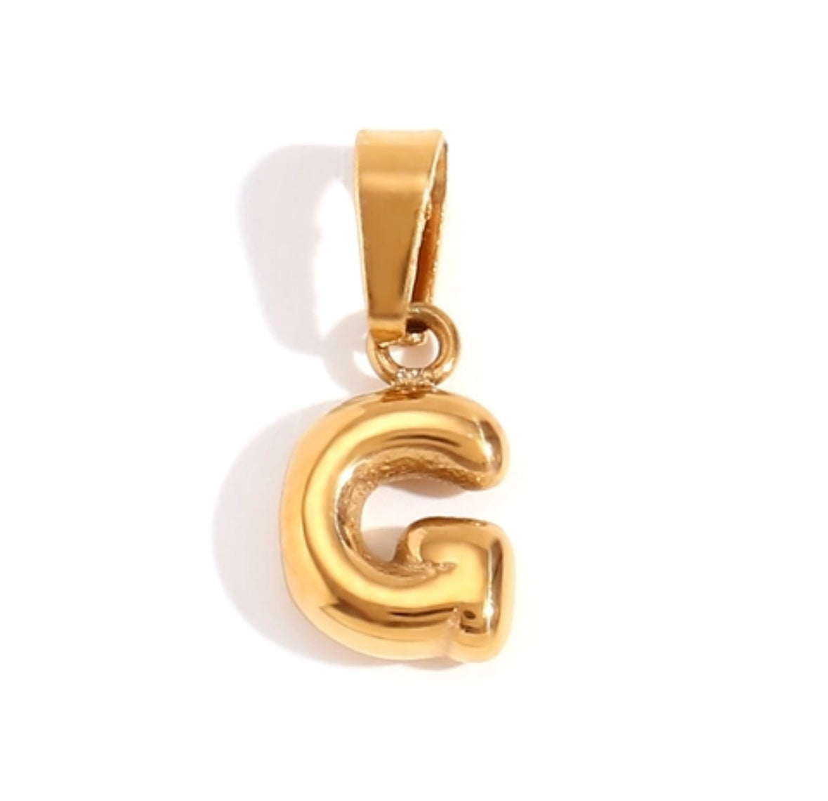 Puffy Initial Charm