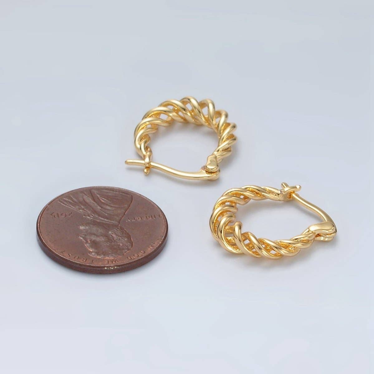 Golden Twist hoops-24K Gold Filled