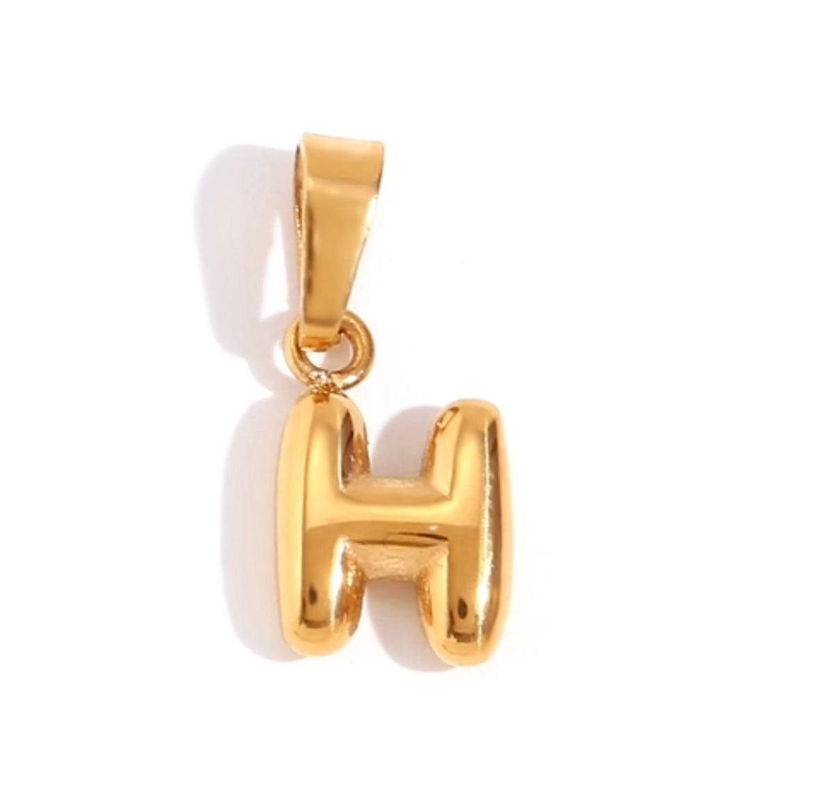Puffy Initial Charm