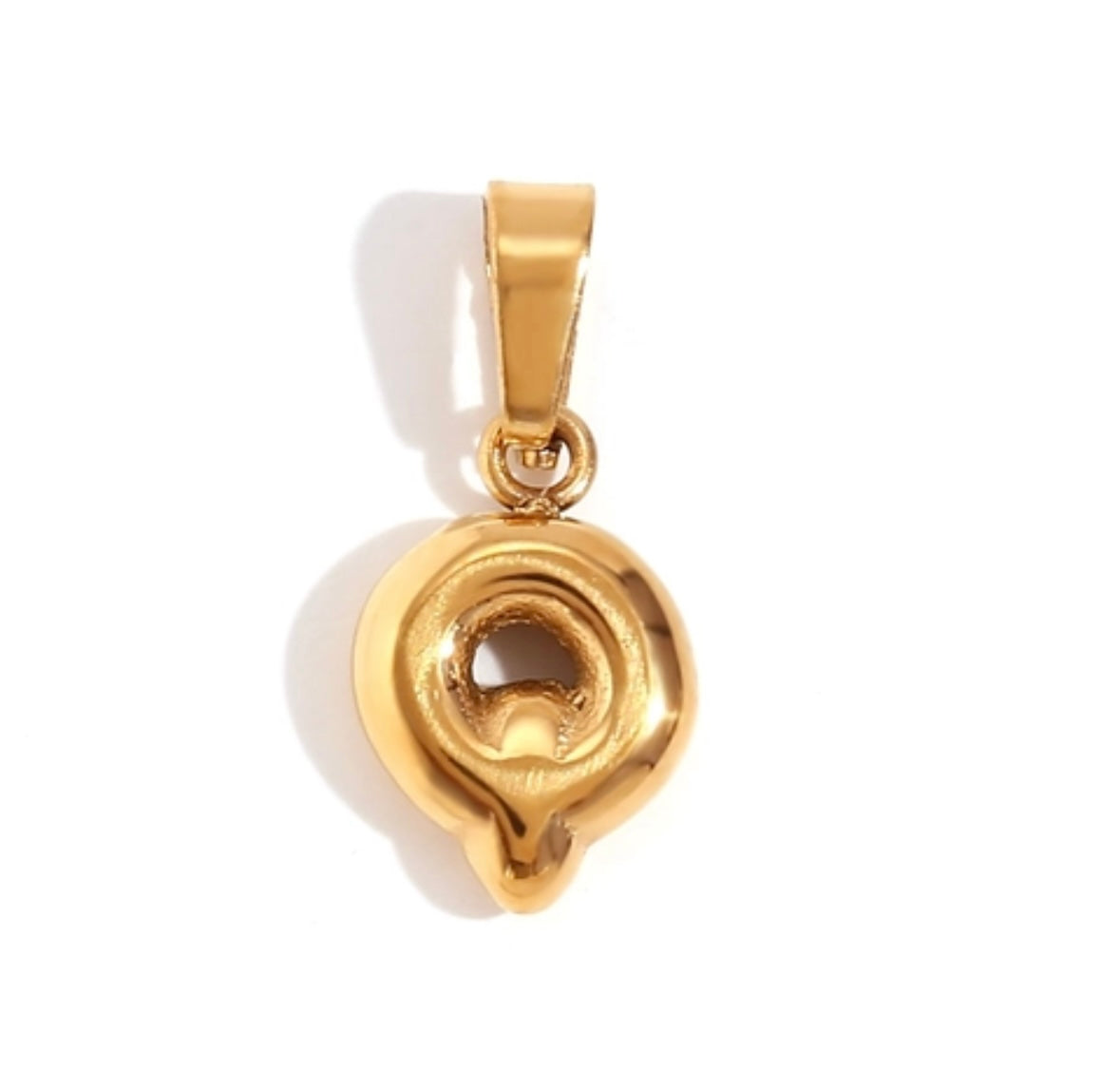 Puffy Initial Charm