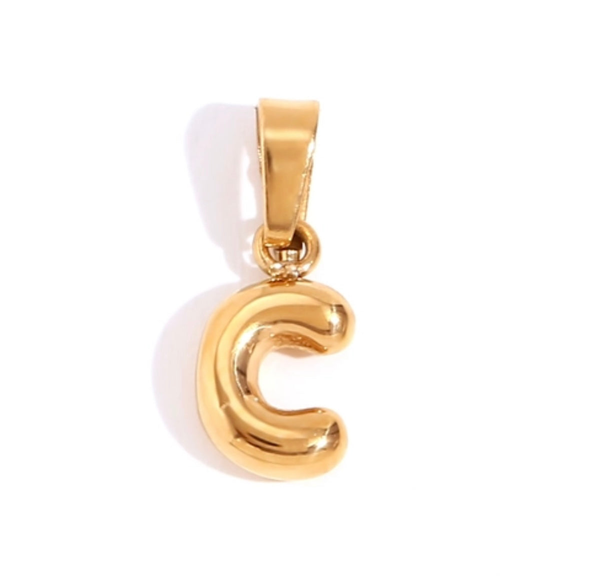 Puffy Initial Charm