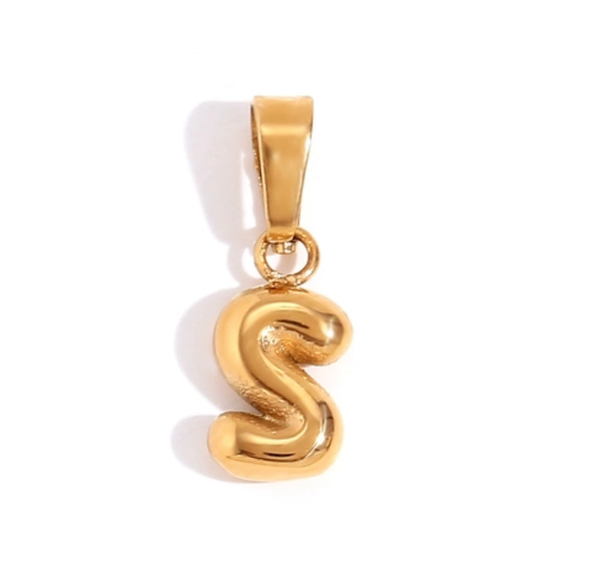Puffy Initial Charm