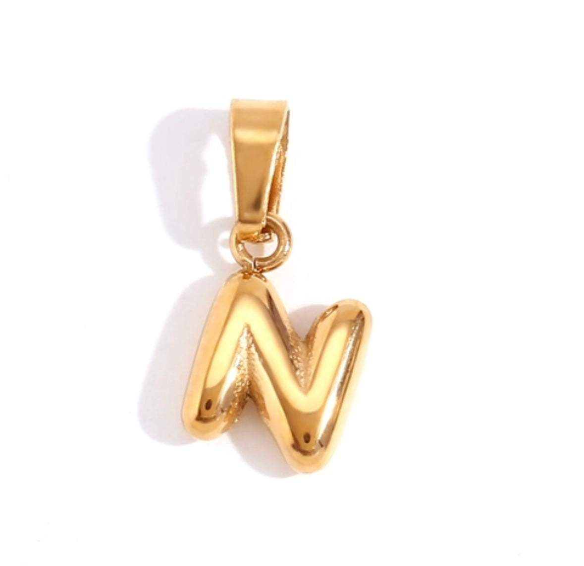 Puffy Initial Charm