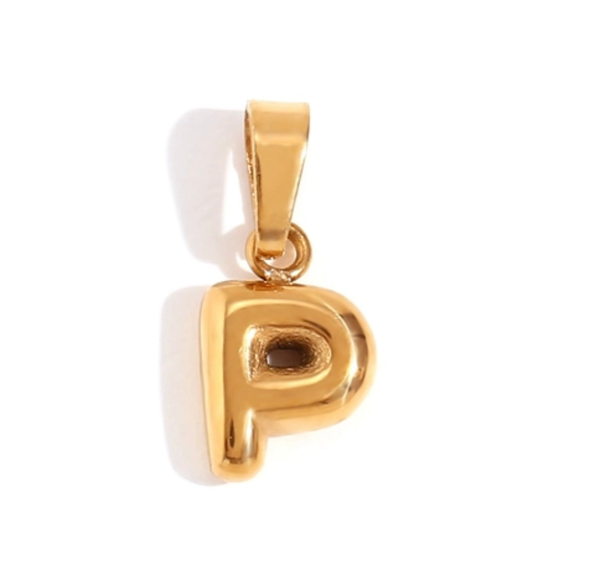 Puffy Initial Charm