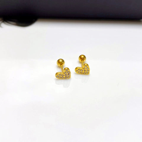 Auric Pavé Heart Studs