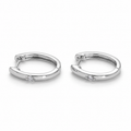 CZ Dotted silver Huggie Earrings – 16K Gold Filled