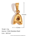 Puffy Initial Charm